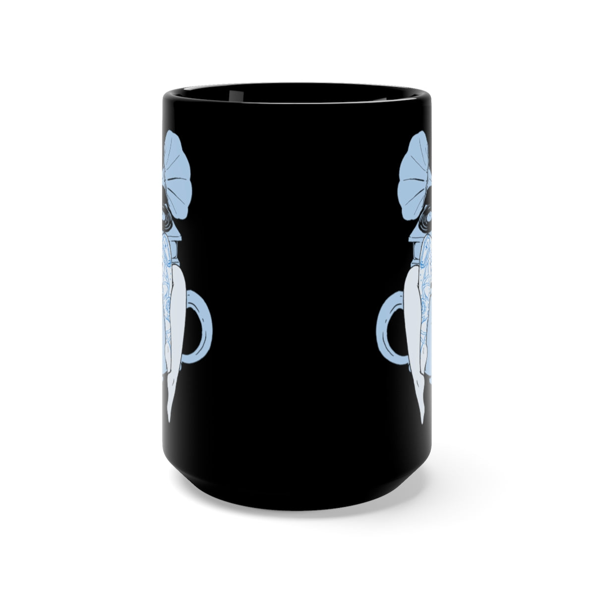 Sex Coffee and Devil Music Rockabilly Pinup Coffee Mug, Black, 15oz