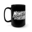 Monsters and Martians Official Logo Horror Coffee Mug, Black, 15oz